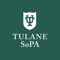 Tulane University SoPA logo with green background and white text.